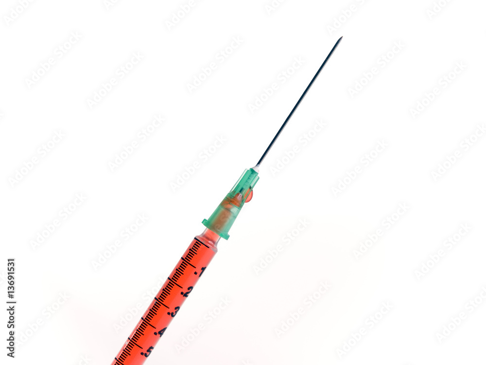Fototapeta premium red serum seringe
