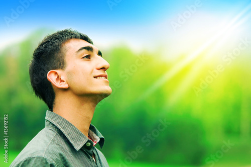 Young happy man
