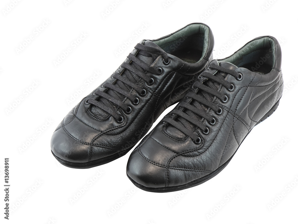 Men's leather sneakers. Isolated Men's leather sneakers. Isolated
