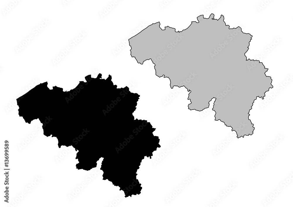 Belgium map. Black and white. Mercator projection. Belgium map. Black and white. Mercator projection.