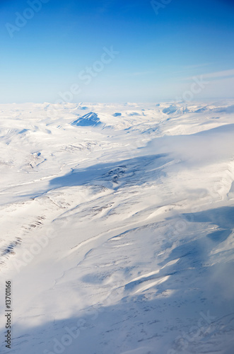 Aerial of Svalbard