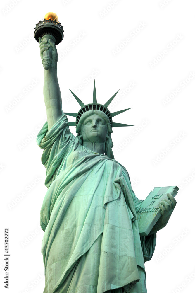 Fototapeta premium NY Statue of Liberty isolated on white