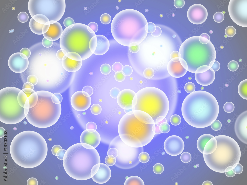 Background texture from transparent spheres