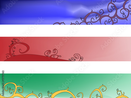 banner con decorazioni e sfumature