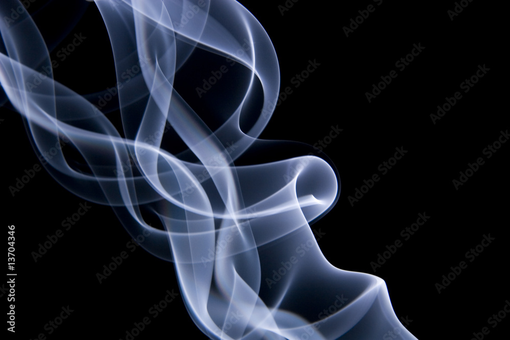 Naklejka premium blue smoke on black