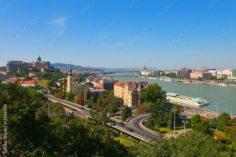 Summer panorama of Budapest, Hungary