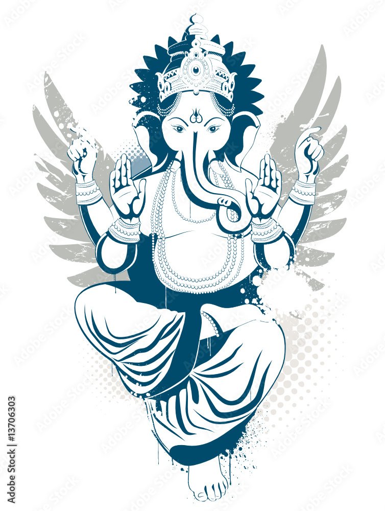 Naklejka premium Ganesha
