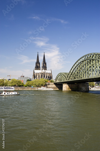 cologne cathedral and hohenzollern bridge