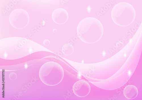 courbes et bulles rose