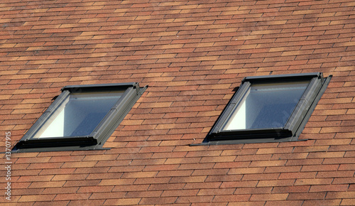 two windows on roof