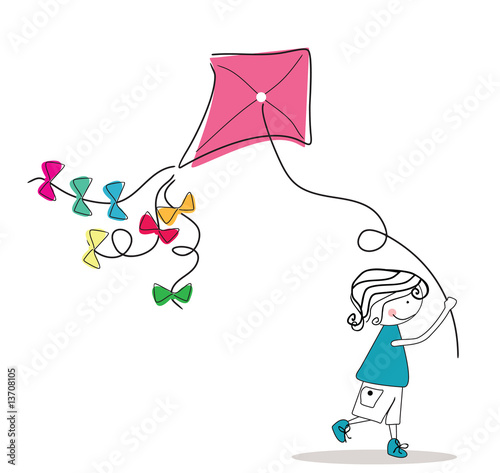 boy with kite