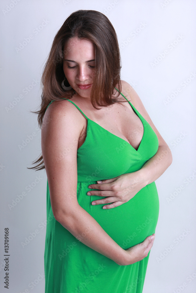 Naklejka premium Pregnant young woman