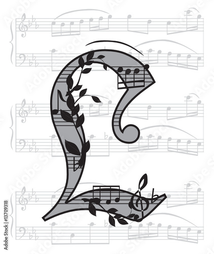 Letter with music