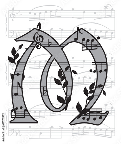Letter with music