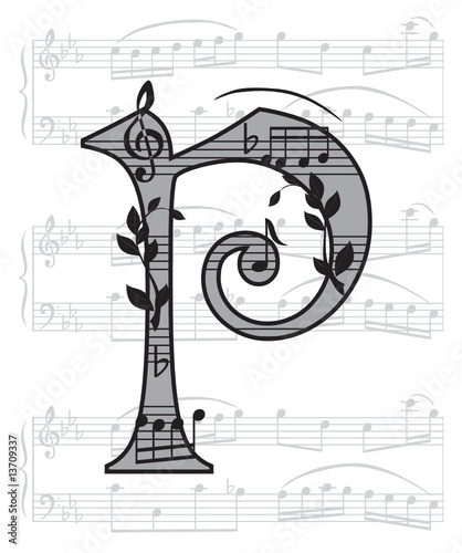 Letter with music