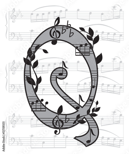 Letter with music