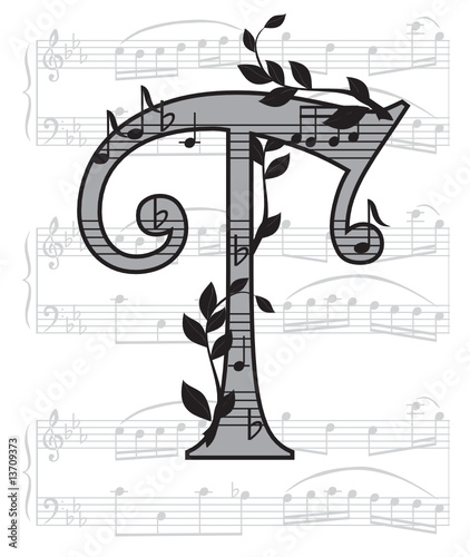 Letter with music