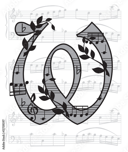 Letter with music