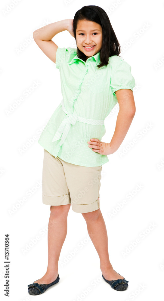 Girl posing and smiling