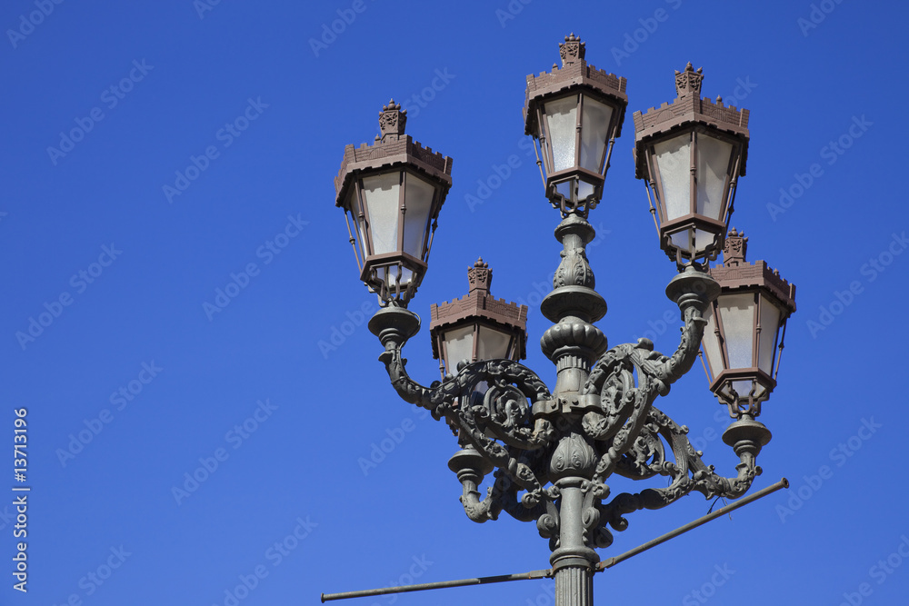 Old metalic street lamps