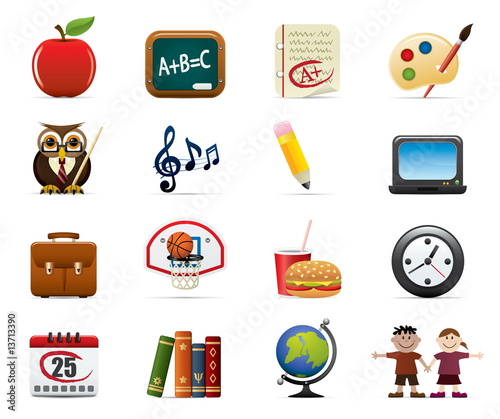 School And Education Icon Set