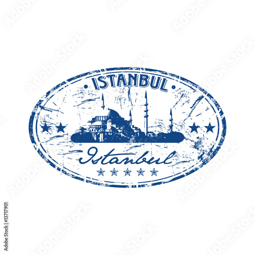 Istanbul grunge rubber stamp