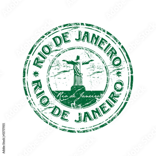 Rio de Janeiro grunge rubber stamp