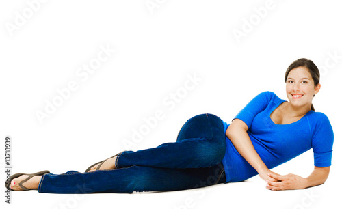 Young woman reclining