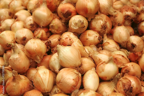 onion heap on open market