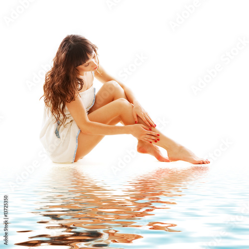 attractive young woman sitting