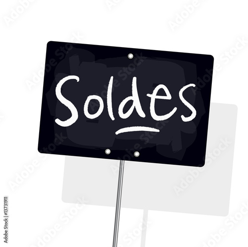 Ardoise "soldes"