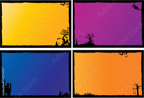 Halloween urban frame