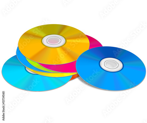Coloured Blu-ray/DVD Pile
