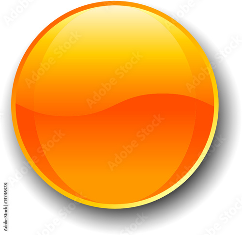 vector glass web button - Orange