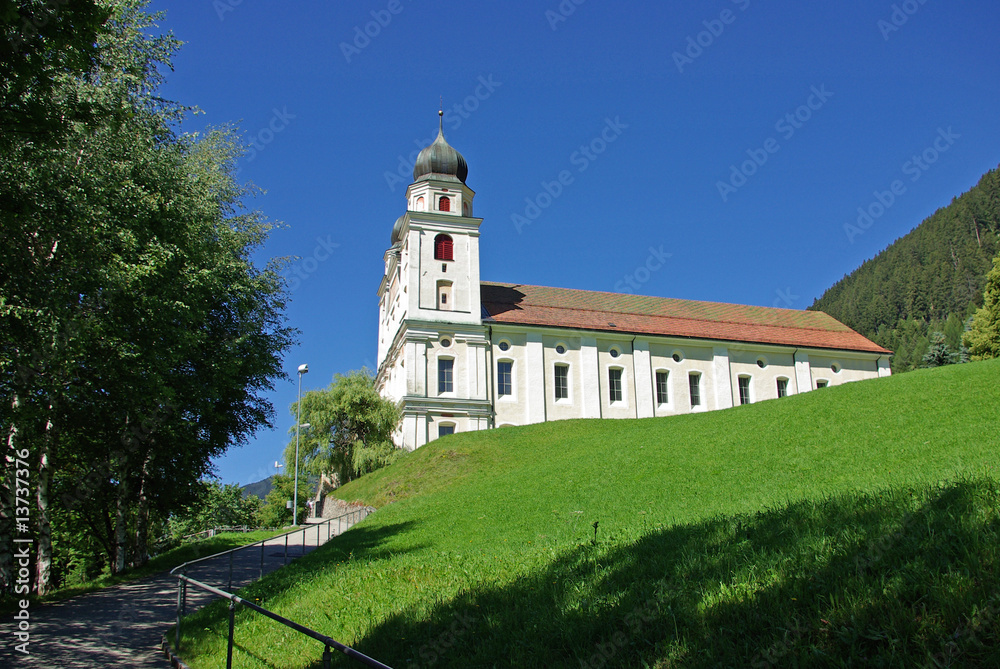 Disentis - Kloster der Schweiz - obrazy, fototapety, plakaty 