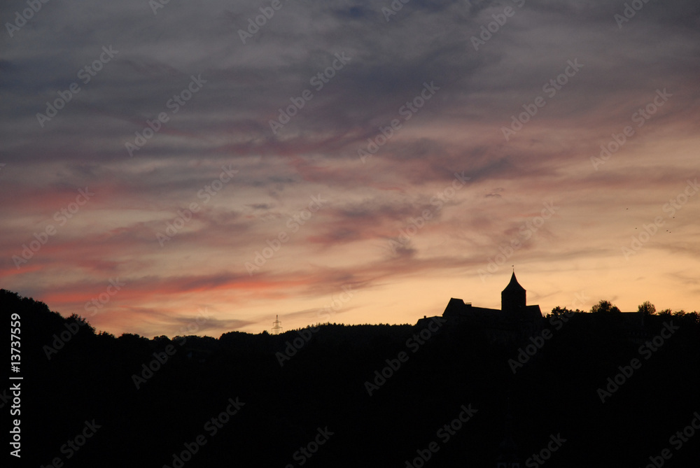 Burg Rothenfeld bei Abendrot Burg Rothenfeld bei Abendrot