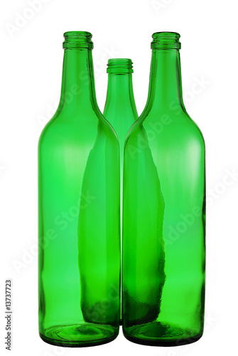 bottle from green glass