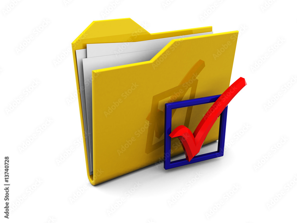 folder icon with checkbox