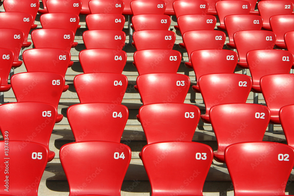 Naklejka premium Tribune seats in a stadium