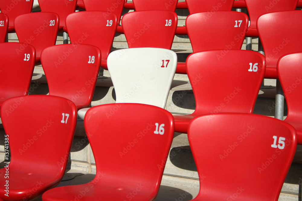 Fototapeta premium Tribune seats in a stadium