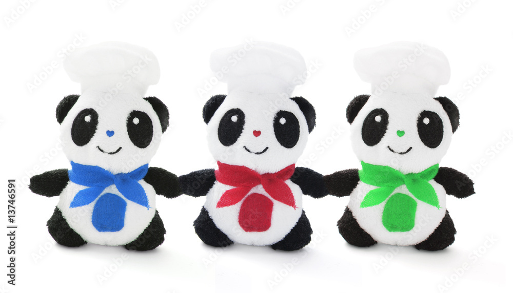 Obraz premium Pluszowe pandy