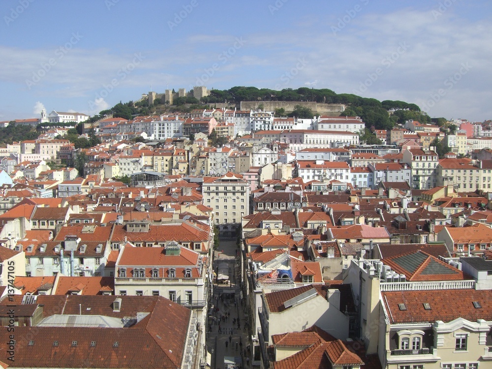 Lissabon Blick auf Burg