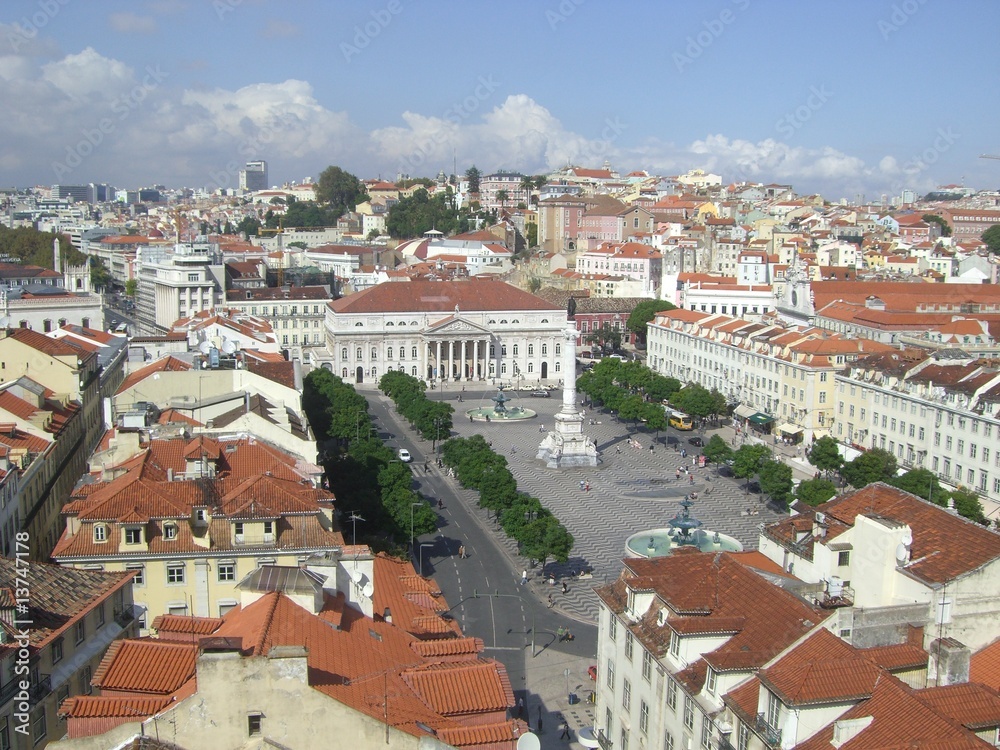 Lissabon Luftbild Altstadt