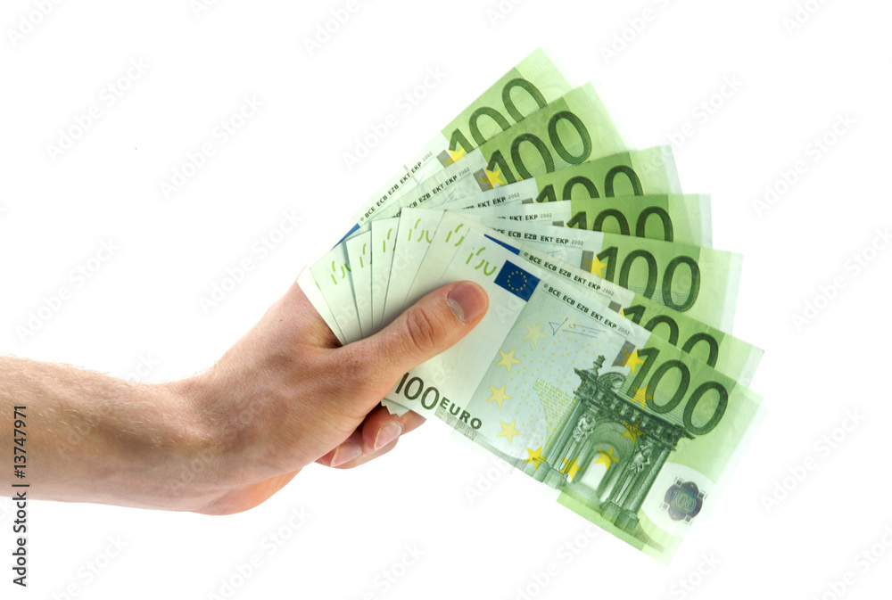 Hunderter in der Hand