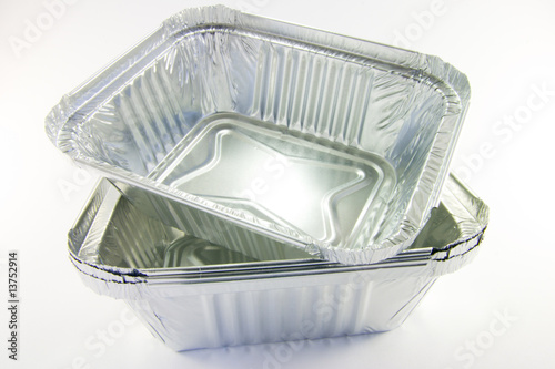 stack of square catering trays