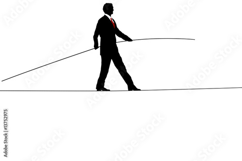 homme d'affaire en equilibre