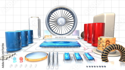 3d Electronic circuit board