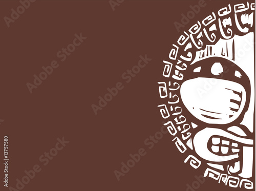 Greek Shield Face Background