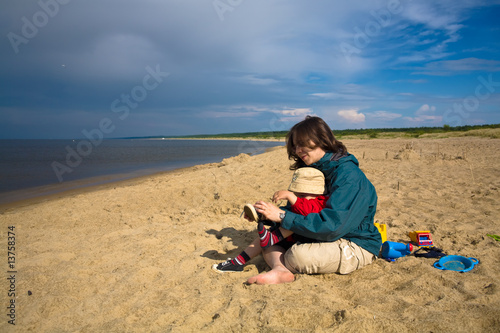 On the beach after the rain