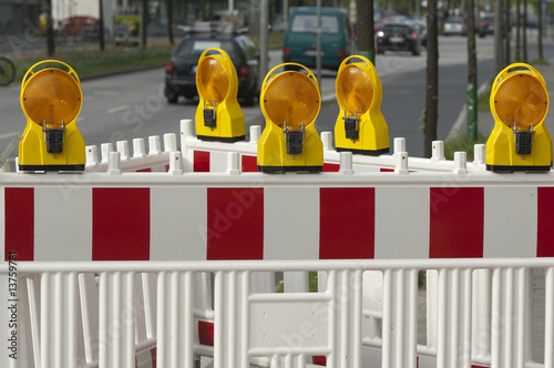 Absperrung,Straßensperre,Baustelle